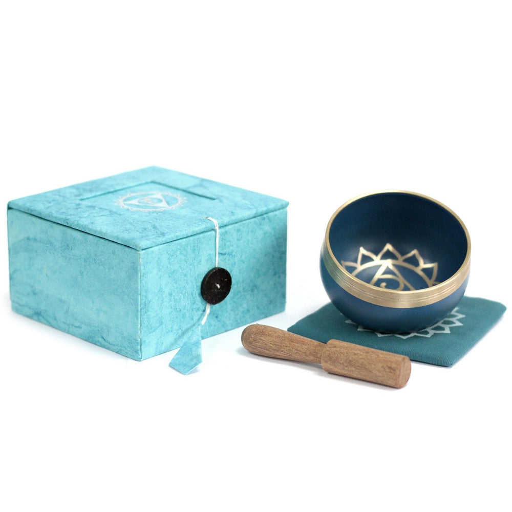 Throat chakra singing bowl — sacred sound healing for authentic expression and communication