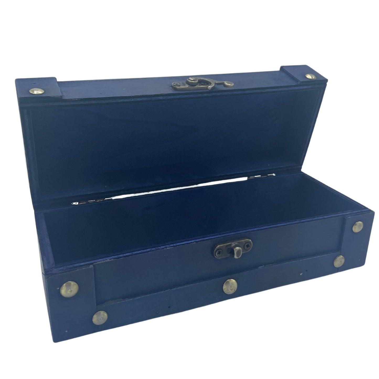 Authentic Long Tea Chest - Teal perspective detail 2 showcasing clean geometry and natural material finishes