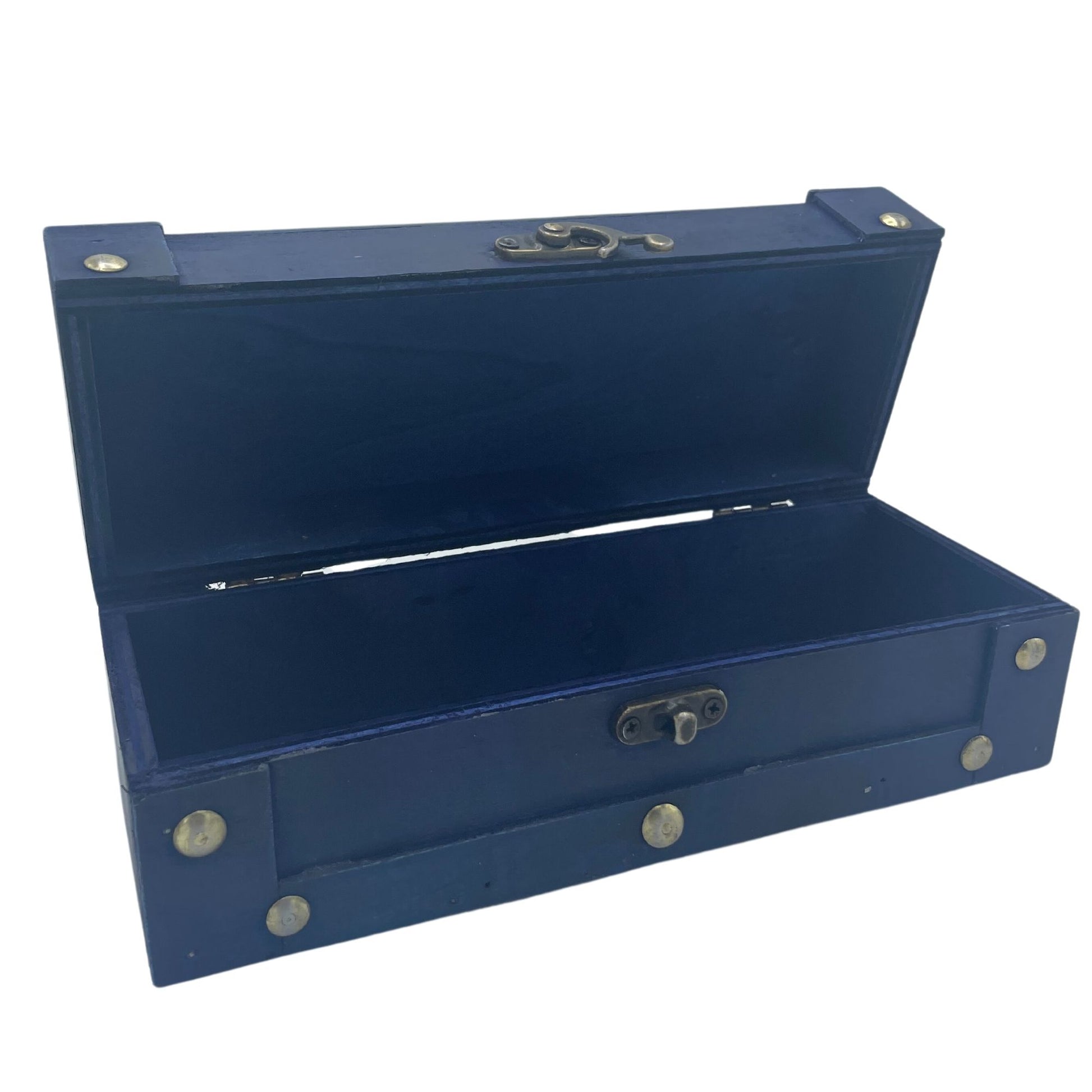 Authentic Long Tea Chest - Teal perspective detail 2 showcasing clean geometry and natural material finishes