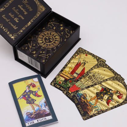 Authentic Gold Foil Tarot – Gift Box perspective detail 3 showcasing clean geometry and natural material finishes