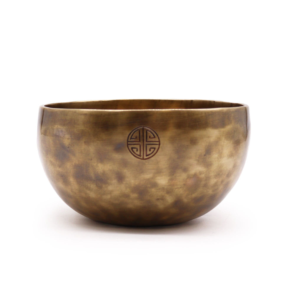 Large Nepalese moon singing bowl 17cm 850g — Himalayan meditation sound healing sacred bowl