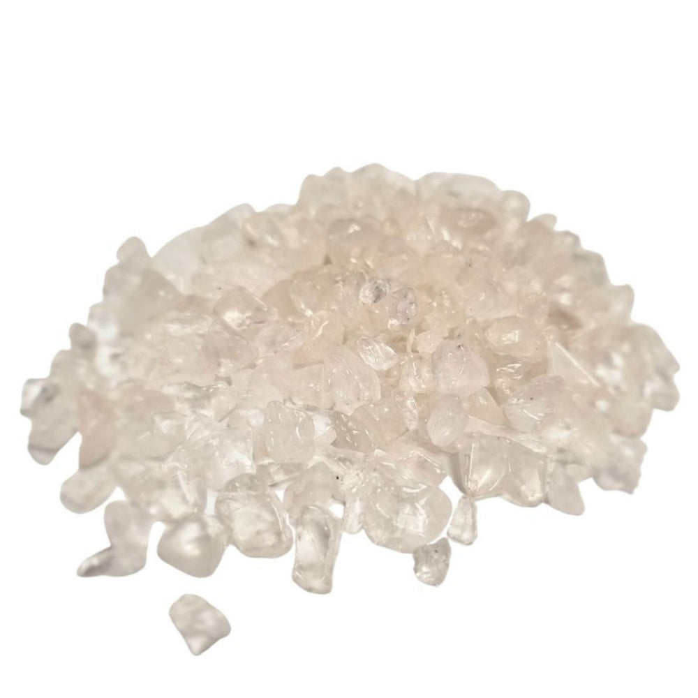 Authentic Clear Quartz Gemstone Chips Bulk - 1KG showcasing clean geometry and natural material finishes