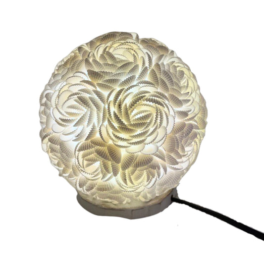 Authentic Boho Seashell Lamp – Rose Globe, 15cm perspective detail 2 showcasing clean geometry and natural material finishes