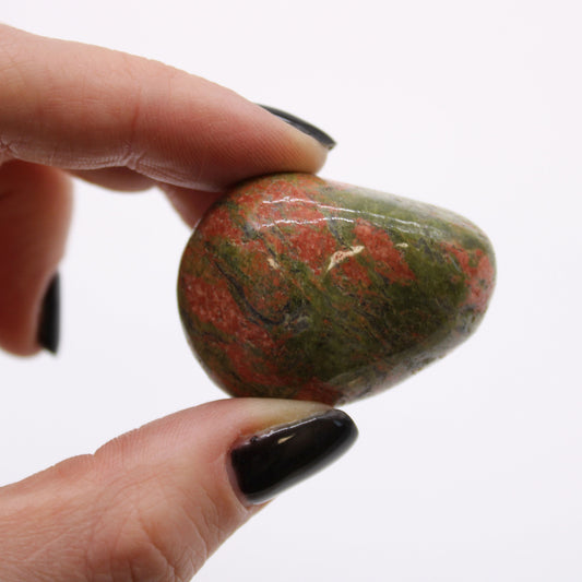 Authentic Bag of 6 Large African Tumble Stones - Unakite perspective detail 2 showcasing clean geometry and natural material finishes
