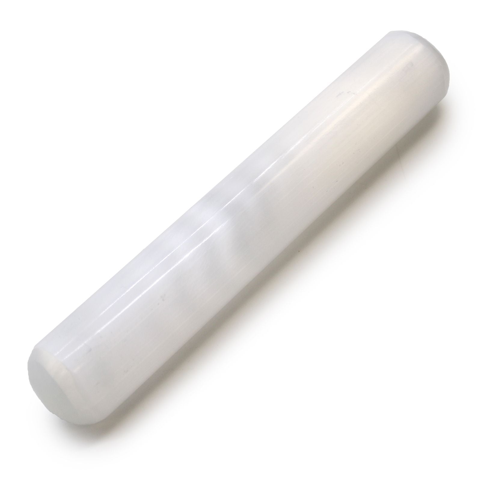 Authentic Selenite Wand - 16 cm (Round Both Ends) showcasing clean geometry and natural material finishes