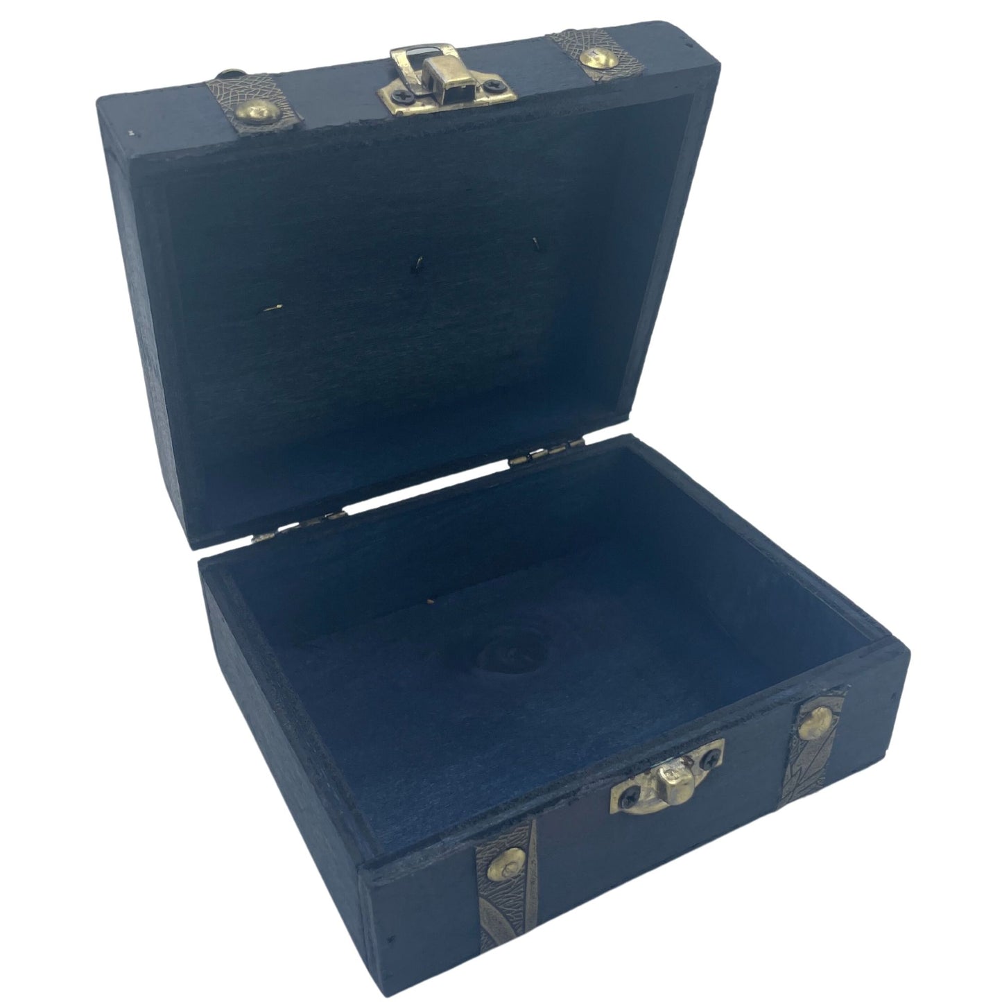 Authentic Square Tea Chest - Teal perspective detail 2 showcasing clean geometry and natural material finishes