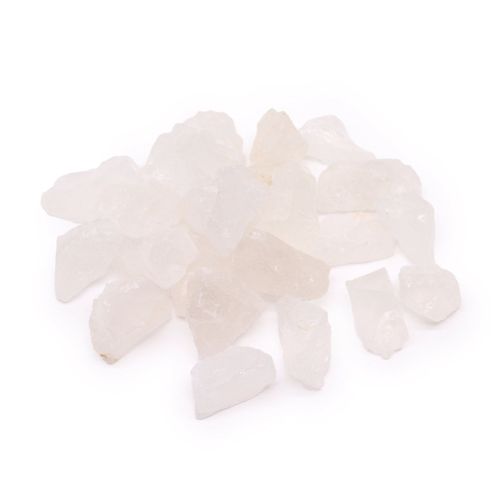 Authentic Raw Crystals (500gm) - Rock Quartz showcasing clean geometry and natural material finishes