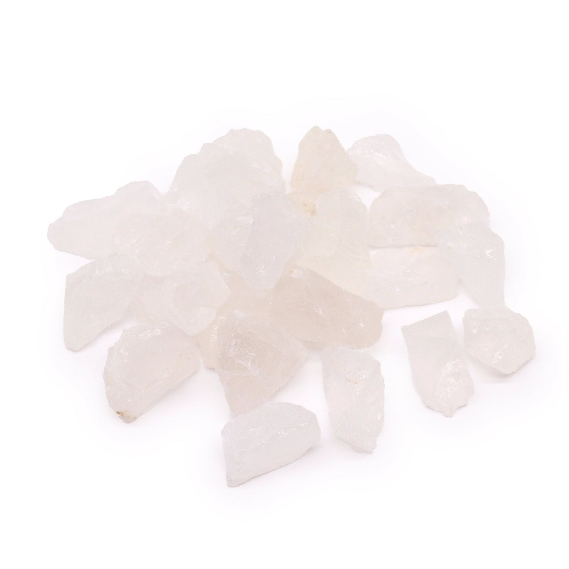 Authentic Raw Crystals (500gm) - Rock Quartz showcasing clean geometry and natural material finishes