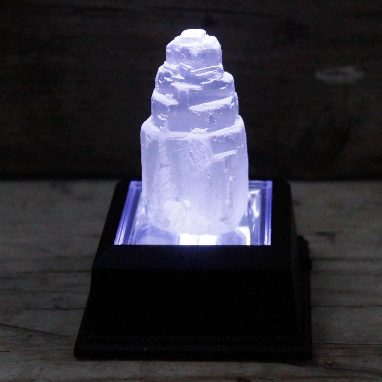 Authentic Natural Selenite Tower - 5 cm perspective detail 3 showcasing clean geometry and natural material finishes