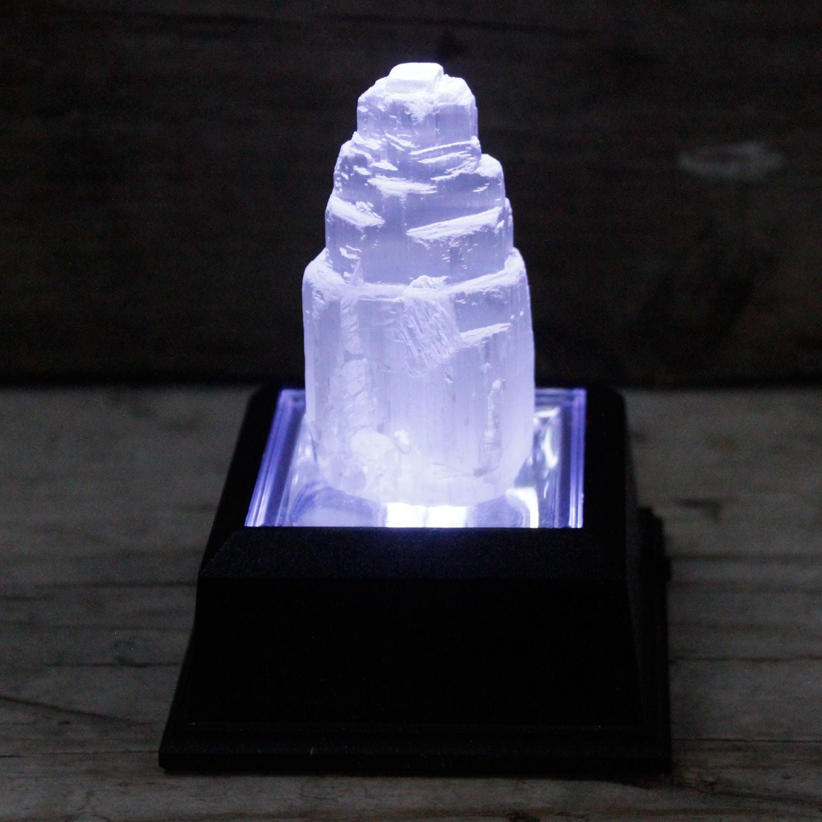 Authentic Natural Selenite Tower - 5 cm perspective detail 3 showcasing clean geometry and natural material finishes