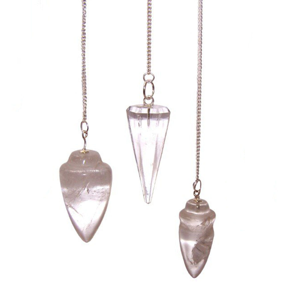 Rock quartz magic pendulum — master healer crystal dowsing tool for clarity and intuition