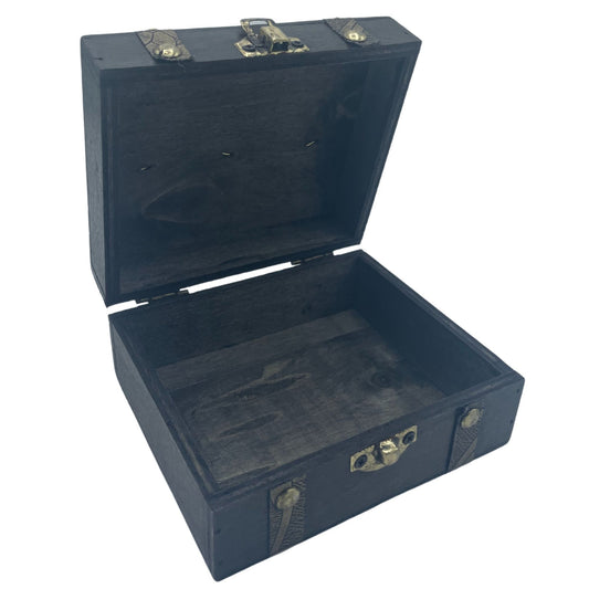 Authentic Square Tea Chest - Grey perspective detail 2 showcasing clean geometry and natural material finishes