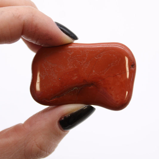 Authentic Bag of 6 Large African Tumble Stones - Jasper - Red perspective detail 2 showcasing clean geometry and natural material finishes
