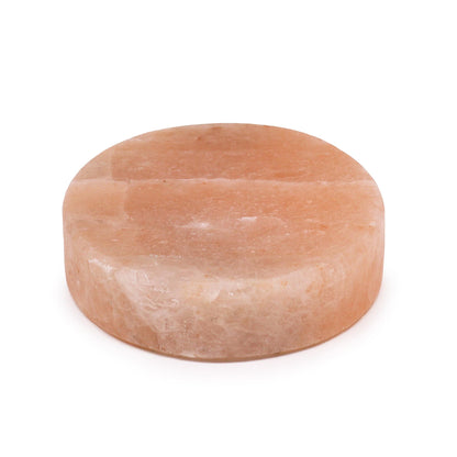 Authentic Himalayan Salt Cooking Plate - Round - 20x20x5cm showcasing clean geometry and natural material finishes