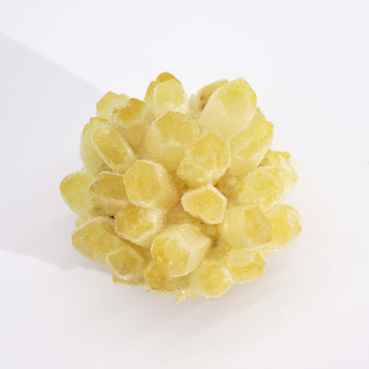 Authentic Crafted Natural Quartz Cluster - Yellow Ghost Quartz (approx 250-300gm 8cm) perspective detail 2 showcasing clean geometry and natural material finishes