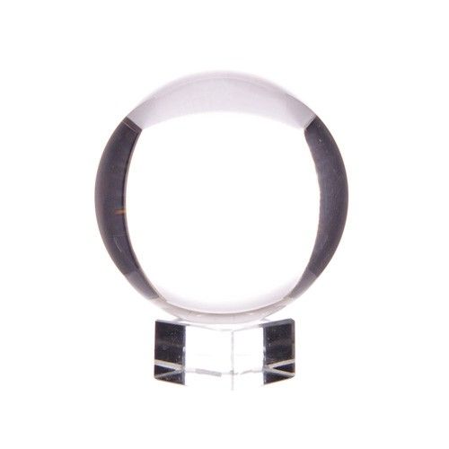 Authentic Crystal Ball on Stand 50mm showcasing clean geometry and natural material finishes