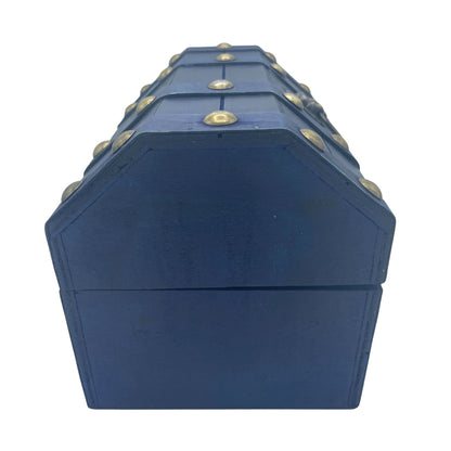 Authentic Large Treasure Chest - Teal perspective detail 2 showcasing clean geometry and natural material finishes