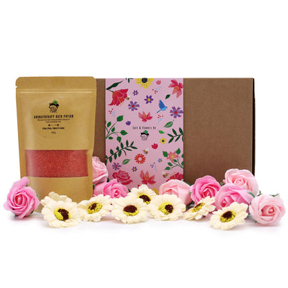 Wild Hare Passion bath salt and flowers set — aromatic ritual gift for intentional self-care evenings