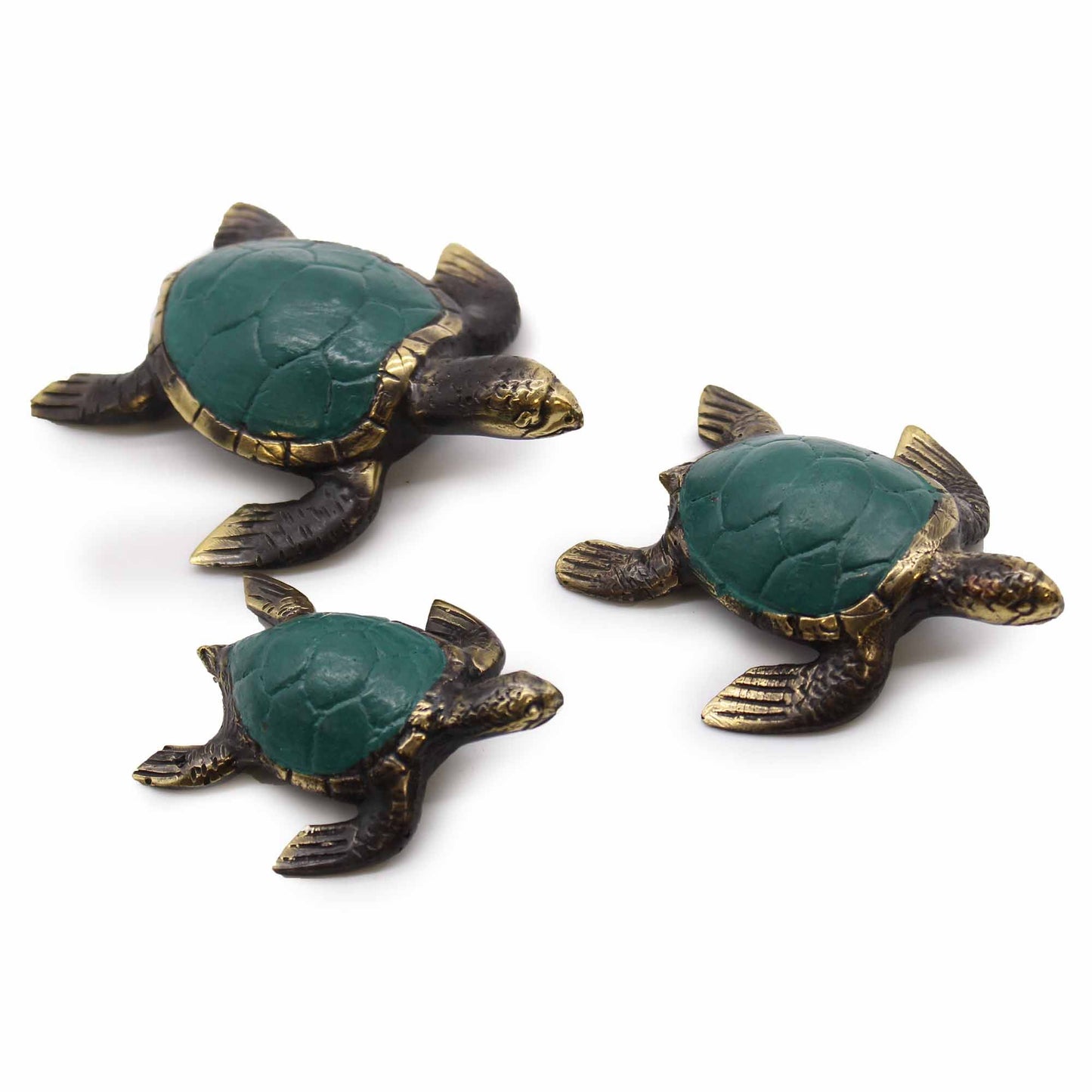 Authentic Sea Turtles - Set of 3 showcasing clean geometry and natural material finishes