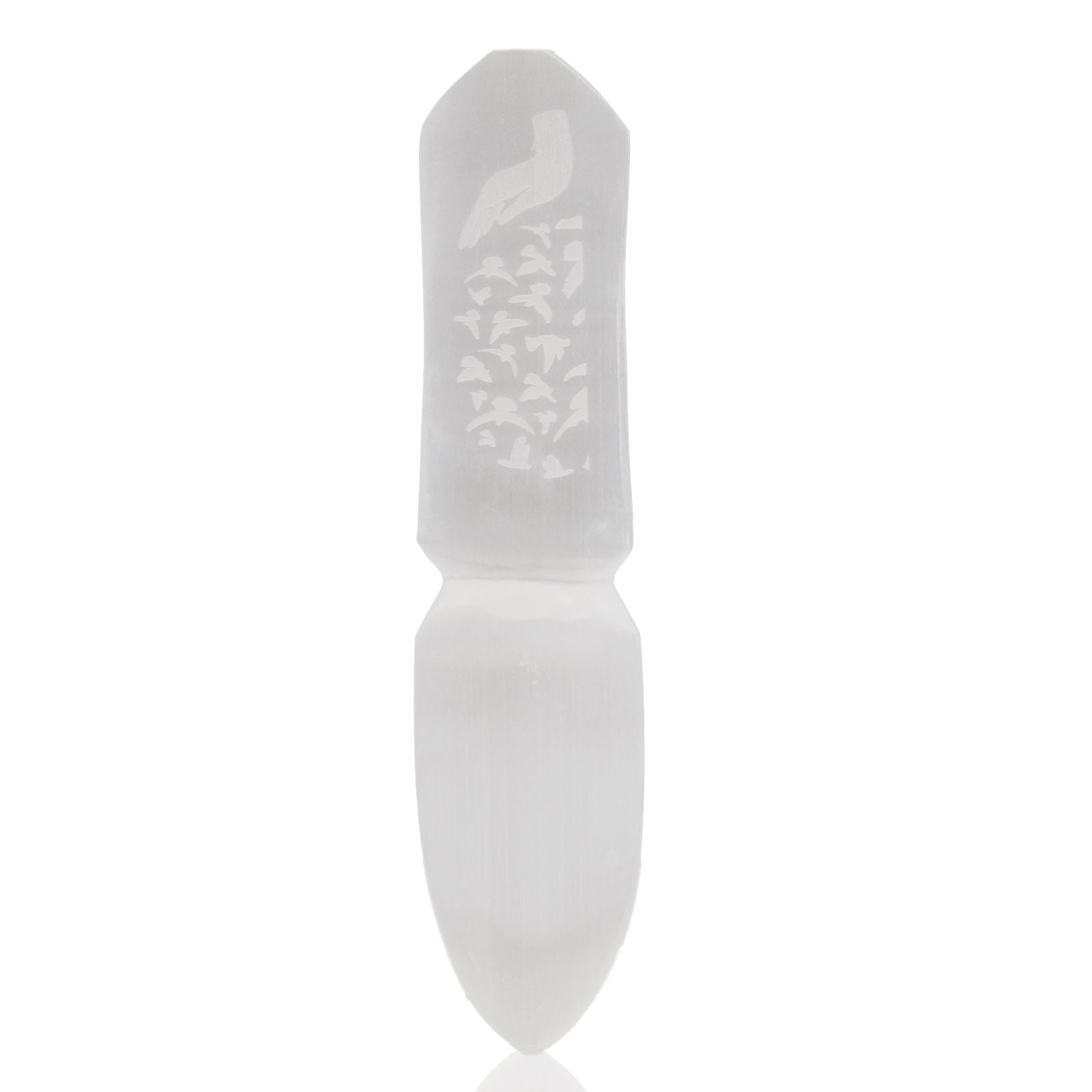Authentic Selenite Ritual Knife - Releasing Bonds perspective detail 9 showcasing clean geometry and natural material finishes