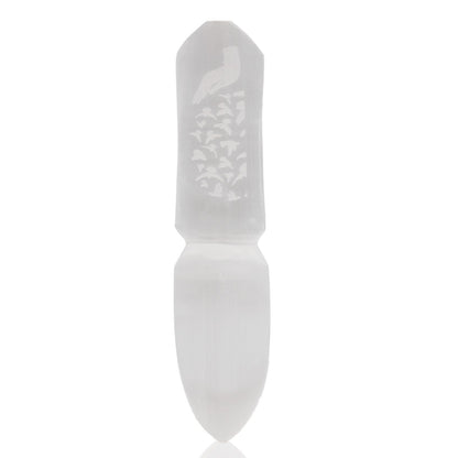 Authentic Selenite Ritual Knife - Releasing Bonds perspective detail 9 showcasing clean geometry and natural material finishes