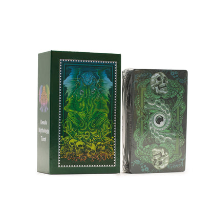 Authentic Tarot Card Set – Foil, Kesulu Mythology (with booklet) perspective detail 3 showcasing clean geometry and natural material finishes