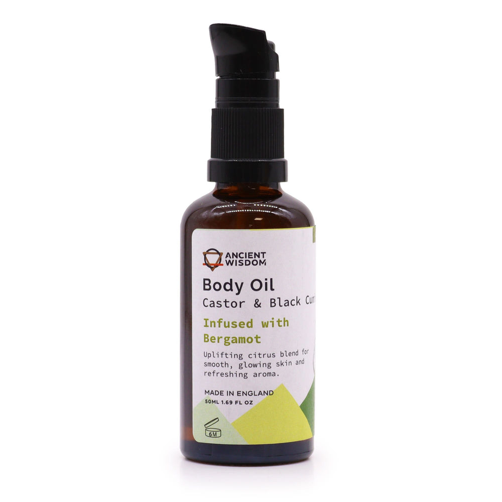 Authentic Organic Body Oil 50ml - Bergamot showcasing clean geometry and natural material finishes