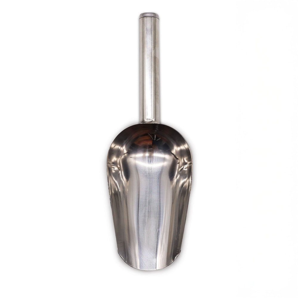 Stainless steel metal scoop — precise measuring tool for bath salts crystals and ritual supplies