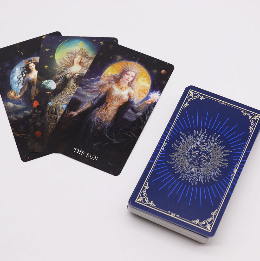 Authentic Tarot Cards with Guide Book – Goddess Arcana showcasing clean geometry and natural material finishes