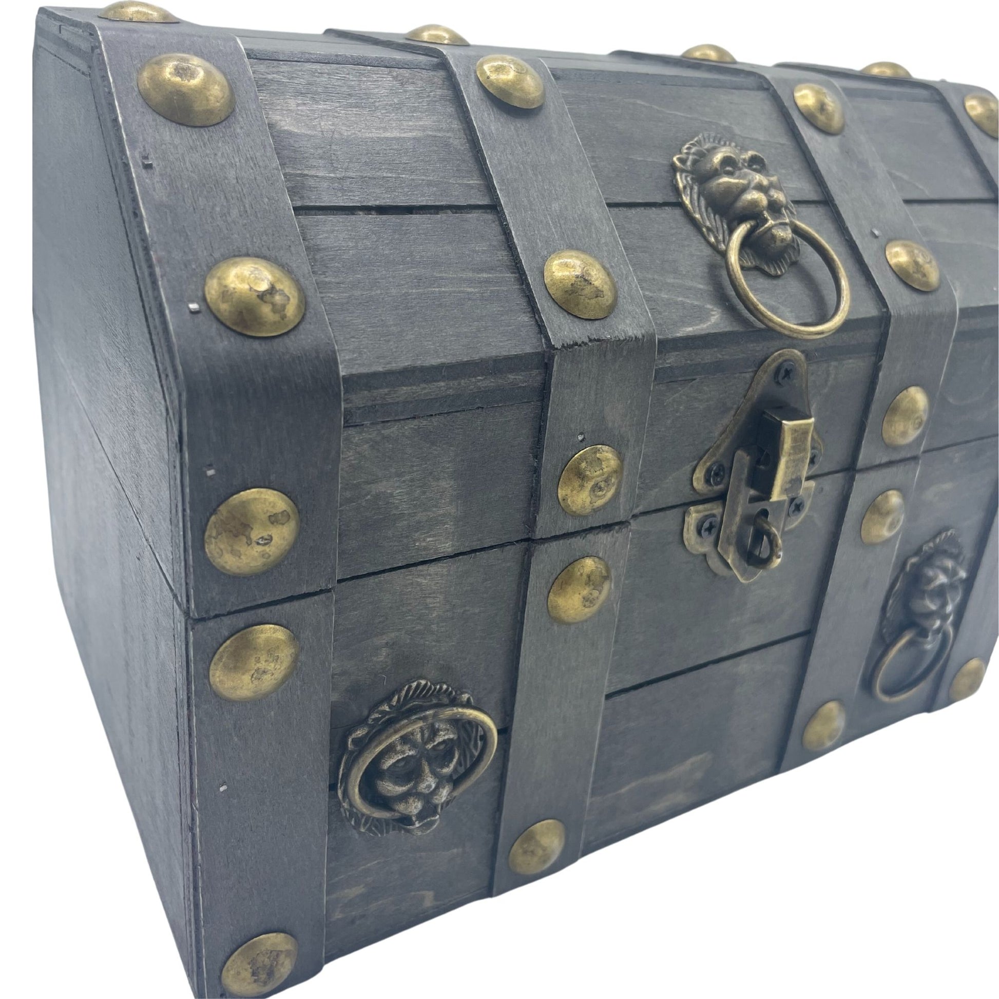 Authentic Large Treasure Chest - Grey perspective detail 3 showcasing clean geometry and natural material finishes