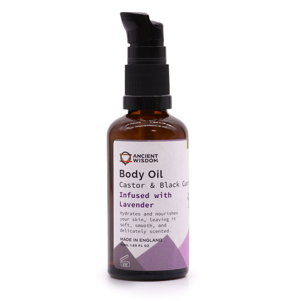 Authentic Organic Body Oil 50ml - Lavender showcasing clean geometry and natural material finishes
