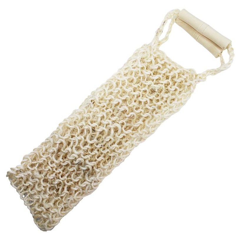 Fat springy jute back scrubber — natural durable plant-based full body exfoliator for mindful skin care