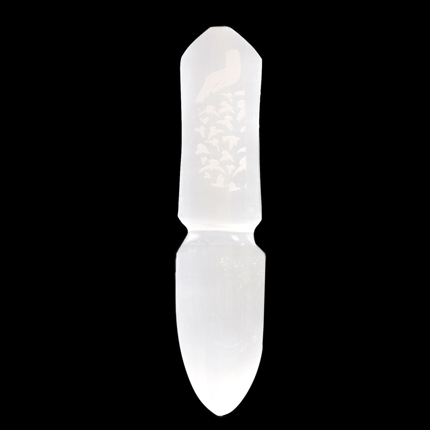 Authentic Selenite Ritual Knife - Releasing Bonds perspective detail 6 showcasing clean geometry and natural material finishes