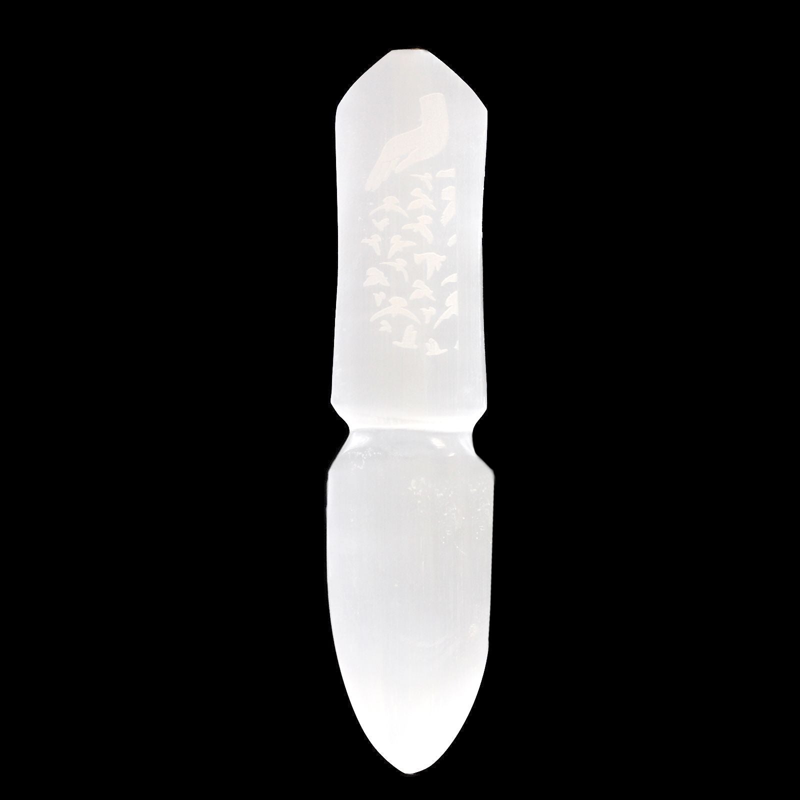 Authentic Selenite Ritual Knife - Releasing Bonds perspective detail 6 showcasing clean geometry and natural material finishes