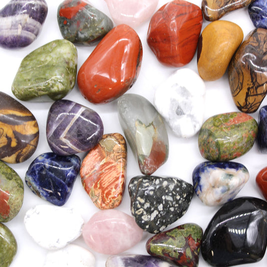 Authentic Bag of 12 Medium African Tumble Stones - Dragon Stones perspective detail 2 showcasing clean geometry and natural material finishes