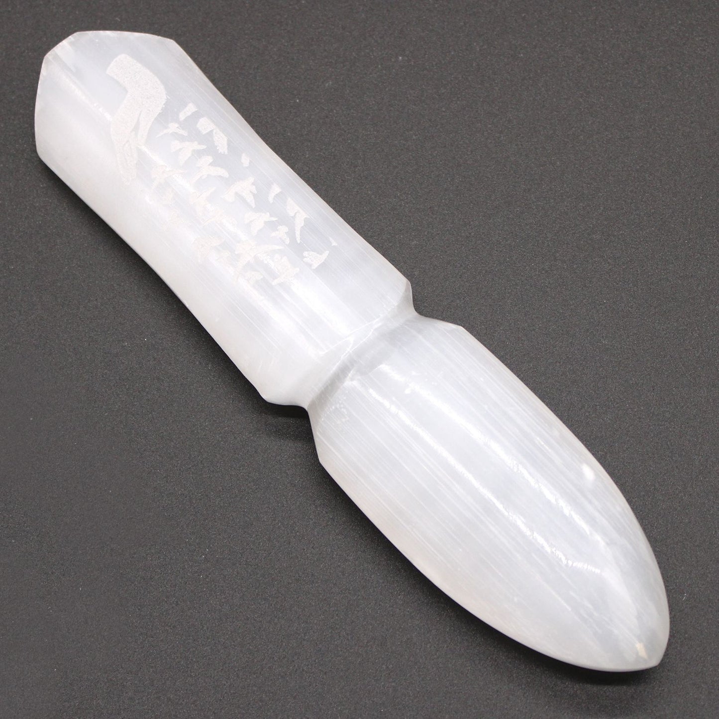 Authentic Selenite Ritual Knife - Releasing Bonds perspective detail 7 showcasing clean geometry and natural material finishes