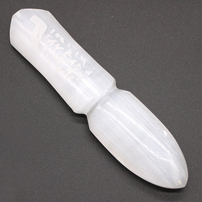 Authentic Selenite Ritual Knife - Releasing Bonds perspective detail 7 showcasing clean geometry and natural material finishes