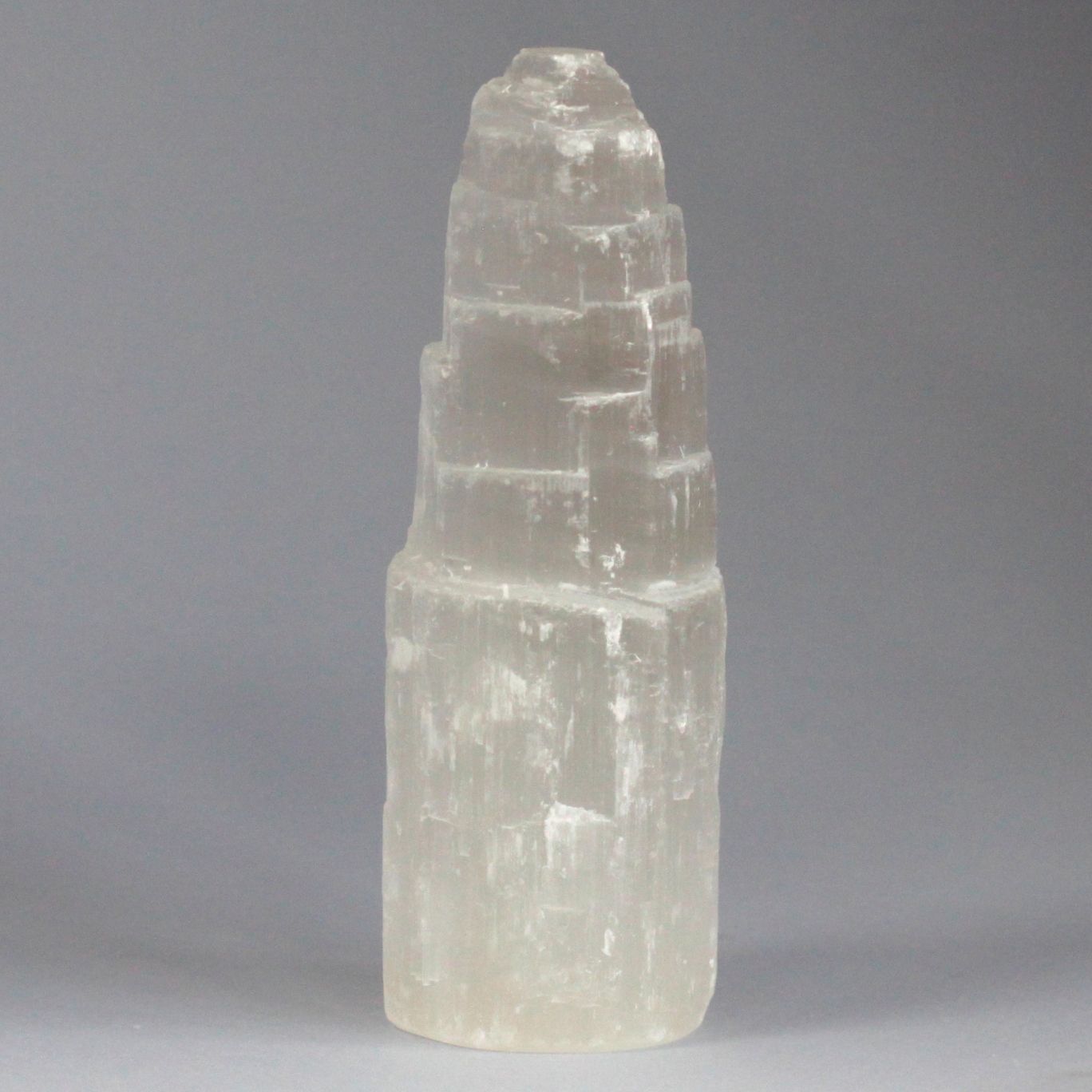 Authentic Natural Selenite Tower - 15 cm perspective detail 2 showcasing clean geometry and natural material finishes