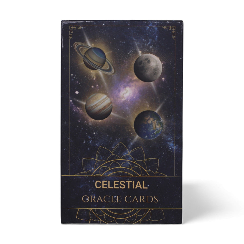 Authentic Celestial Energy Atlas Oracle Cards – Spiritual Deck showcasing clean geometry and natural material finishes