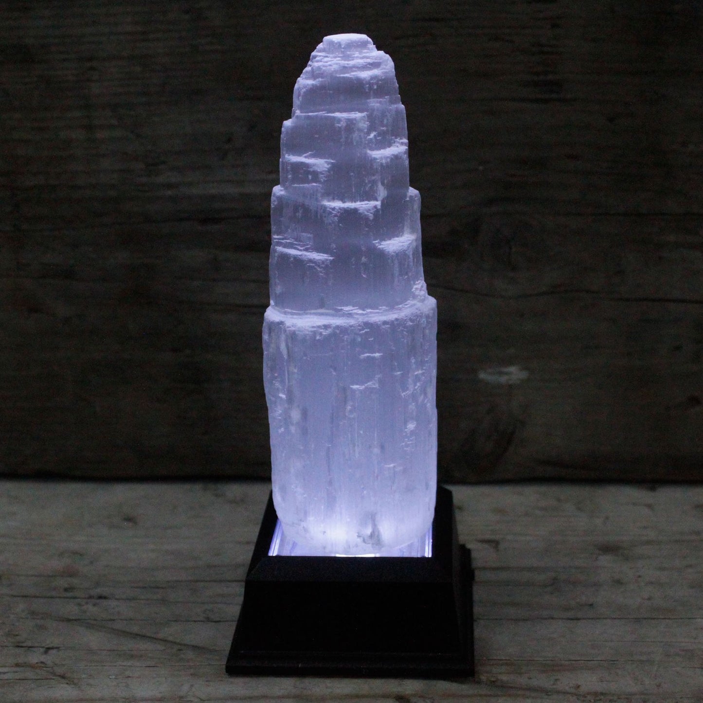 Authentic Natural Selenite Tower - 15 cm perspective detail 3 showcasing clean geometry and natural material finishes
