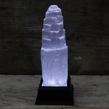 Authentic Natural Selenite Tower - 15 cm perspective detail 3 showcasing clean geometry and natural material finishes