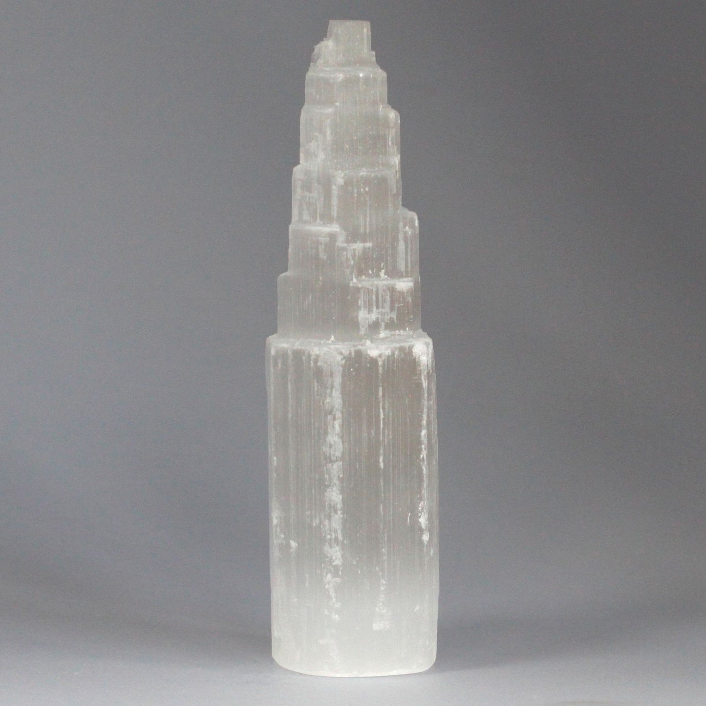 Authentic Natural Selenite Tower - 20 cm perspective detail 2 showcasing clean geometry and natural material finishes