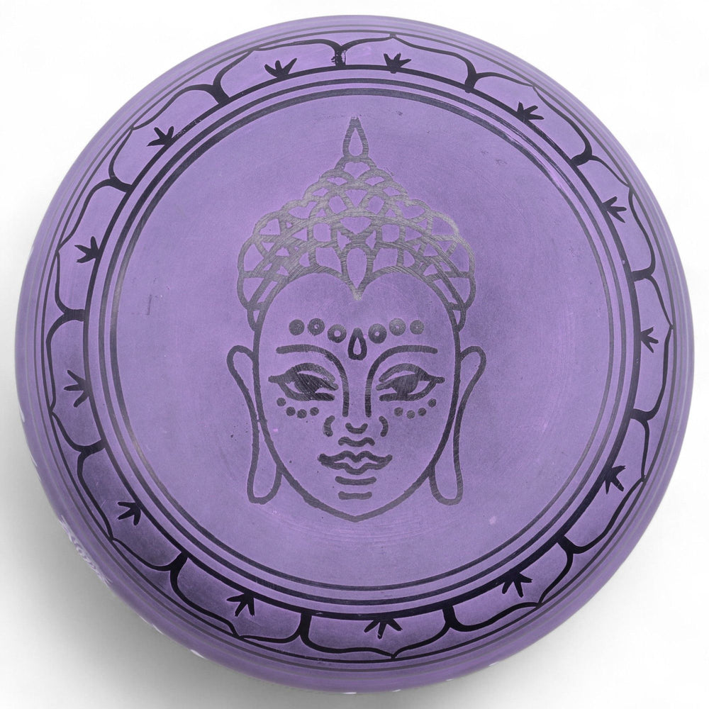 Purple Haze extra loud mushroom singing bowl 23cm 1.3kg — deep resonance sound healing meditation