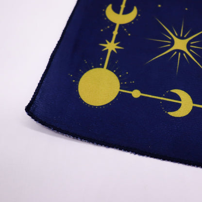 Authentic Tarot Reading Cloth – Zodiac Wheel perspective detail 7 showcasing clean geometry and natural material finishes