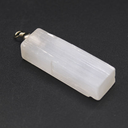 Authentic Selenite Natural Pendant perspective detail 5 showcasing clean geometry and natural material finishes