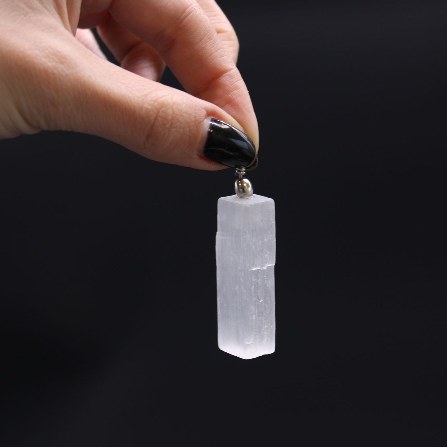 Authentic Selenite Natural Pendant perspective detail 6 showcasing clean geometry and natural material finishes