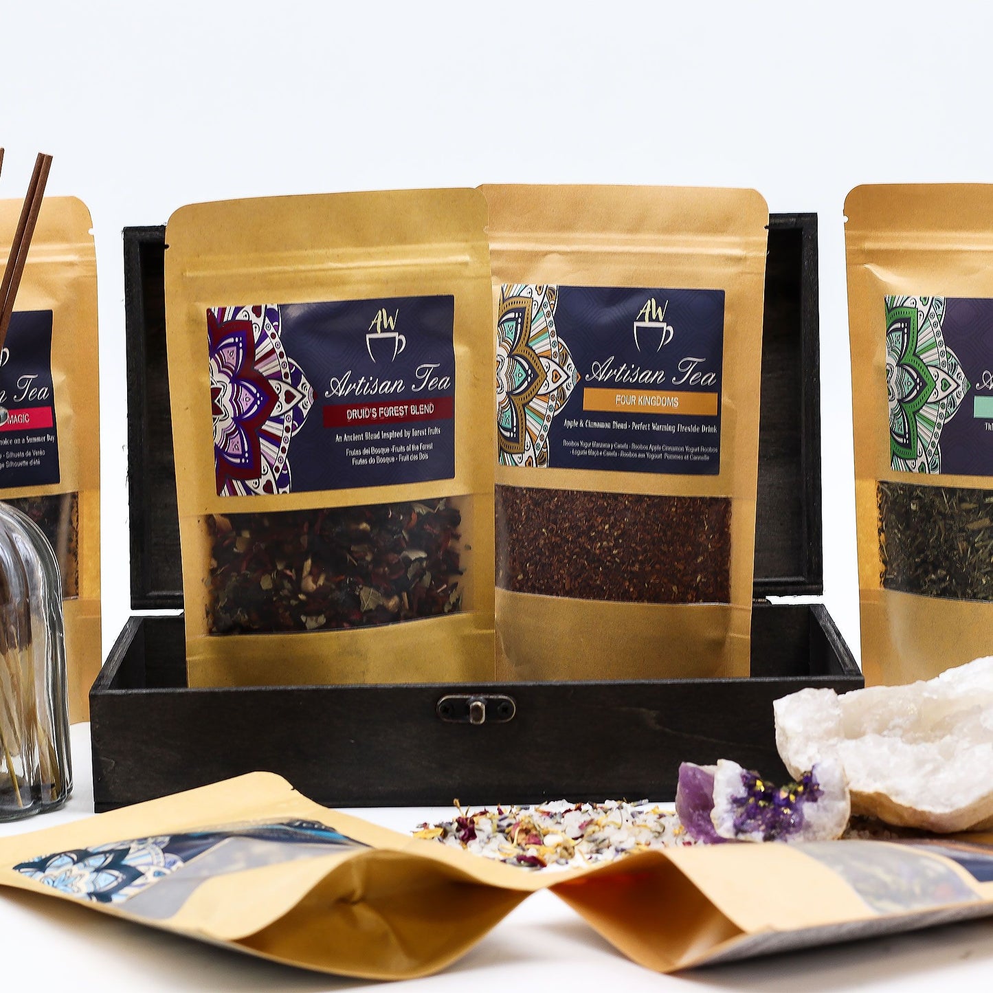 Authentic Tea / Gift / Hamper Box - Grey perspective detail 3 showcasing clean geometry and natural material finishes