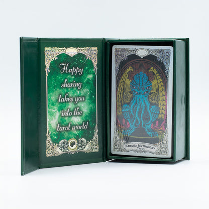 Authentic Tarot Card Set – Foil, Kesulu Mythology (with booklet) showcasing clean geometry and natural material finishes