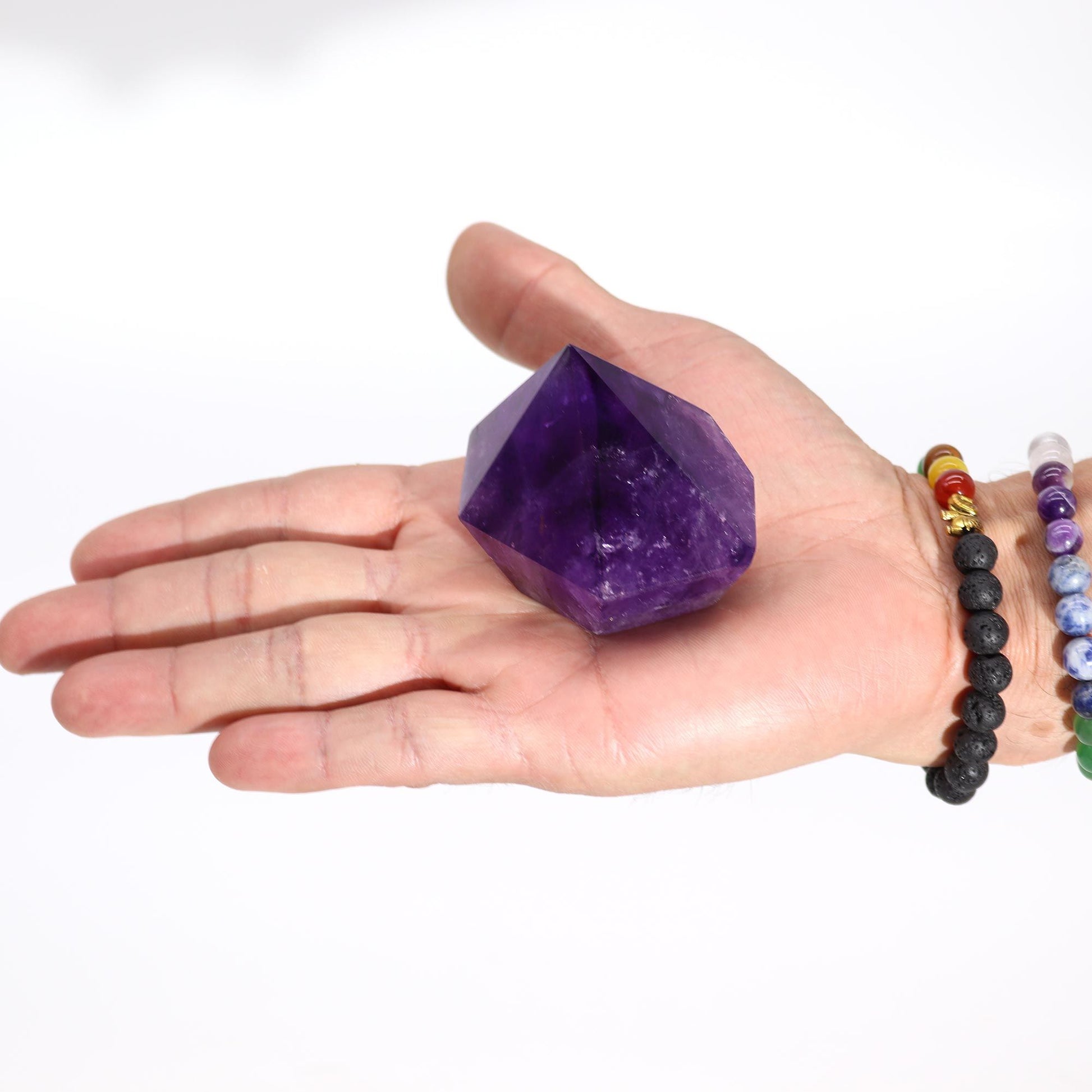 Authentic Medium Rich Colour Amethyst Points (approx 5.5-6.5cm) perspective detail 2 showcasing clean geometry and natural material finishes