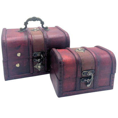Authentic Treasure Chest - Set of 2 - Natural showcasing clean geometry and natural material finishes